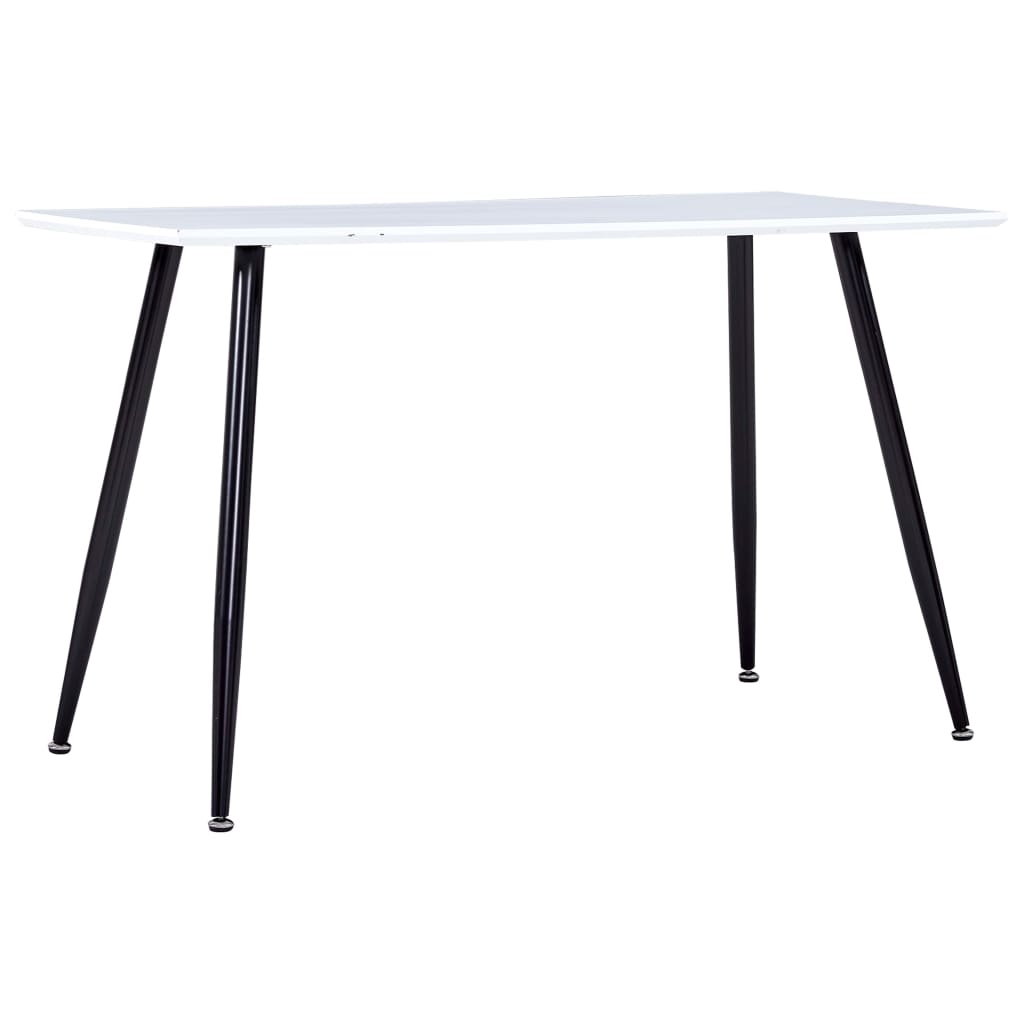 Esstisch Weiß und Schwarz 120×60×74 cm MDF