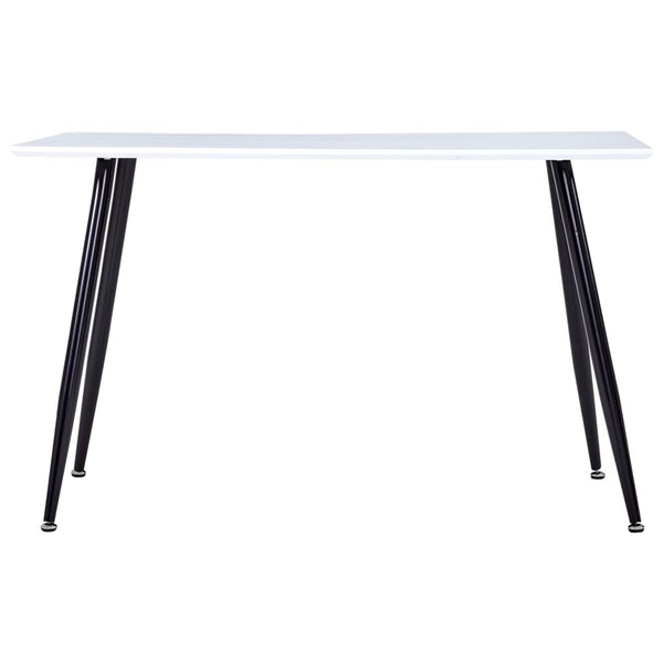 Esstisch Weiß und Schwarz 120×60×74 cm MDF