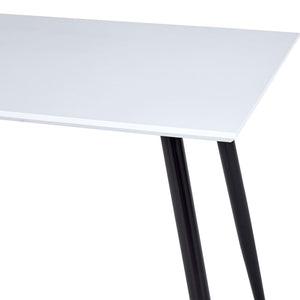 Esstisch Weiß und Schwarz 120×60×74 cm MDF