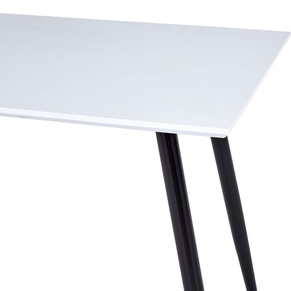 Esstisch Weiß und Schwarz 120×60×74 cm MDF