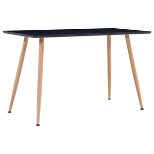 Esstisch Schwarz und Eichefarben 120×60×74 cm MDF