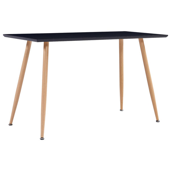 Esstisch Schwarz und Eichefarben 120×60×74 cm MDF
