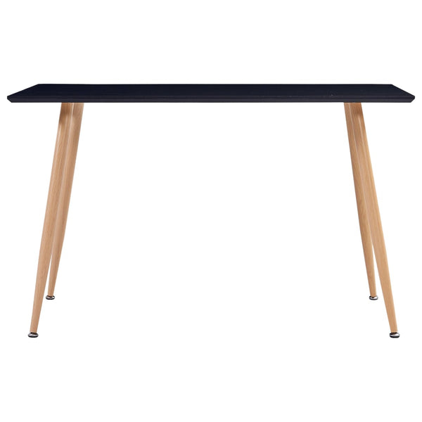 Esstisch Schwarz und Eichefarben 120×60×74 cm MDF