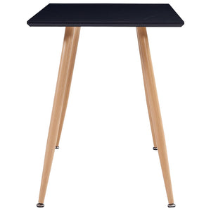 Esstisch Schwarz und Eichefarben 120×60×74 cm MDF