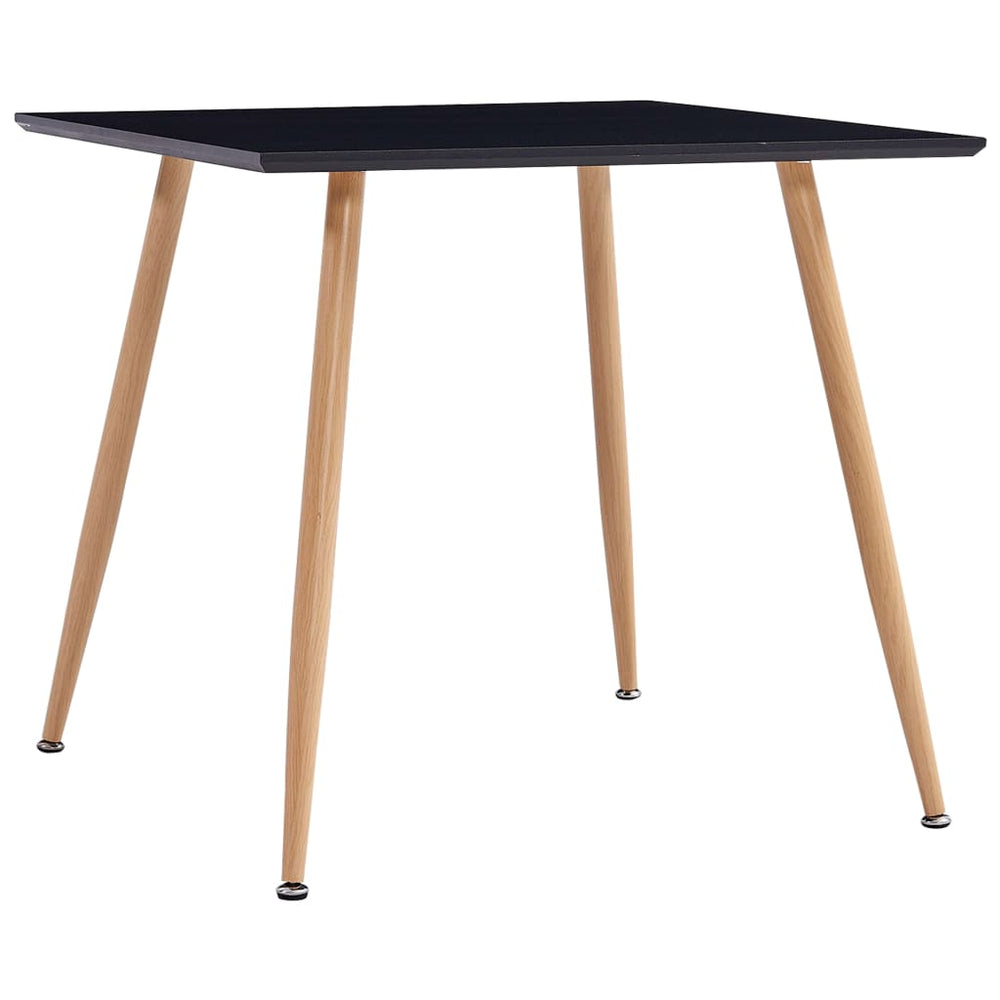 Esstisch Schwarz und Eichefarben 80,5x80,5x73 cm MDF