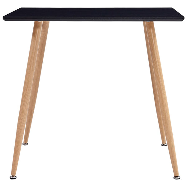 vidaXL Table à manger noir et chêne 80,5x80,5x73 cm MDF