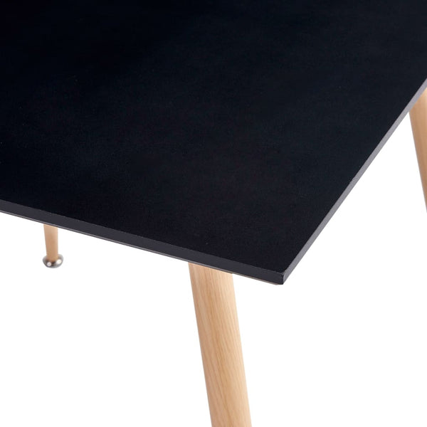 vidaXL Table à manger noir et chêne 80,5x80,5x73 cm MDF