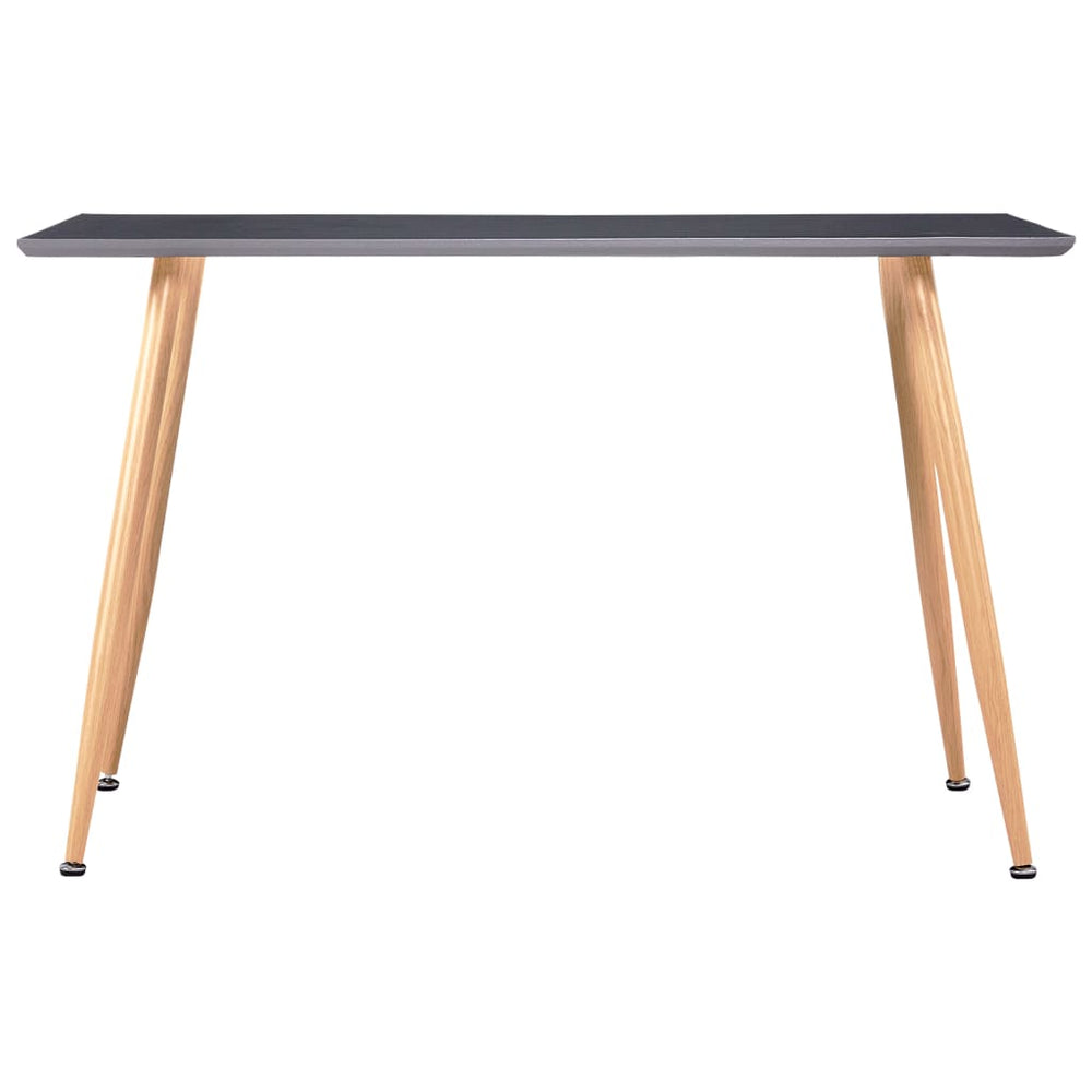 vidaXL Table de salle à manger Gris et Chêne 120×60×74 cm MDF