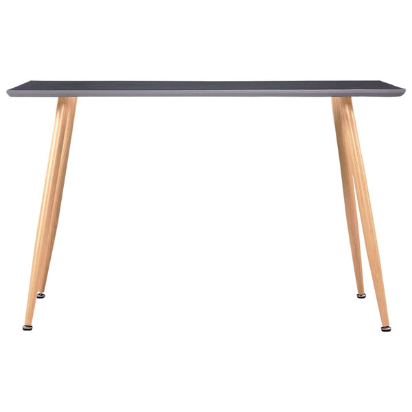 vidaXL Table de salle à manger Gris et Chêne 120×60×74 cm MDF