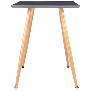 vidaXL Table de salle à manger Gris et Chêne 120×60×74 cm MDF