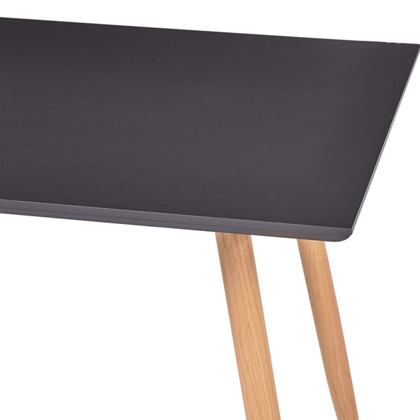 vidaXL Table de salle à manger Gris et Chêne 120×60×74 cm MDF