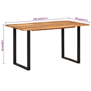 Esstisch 140×70×76 cm Akazie-Massivholz