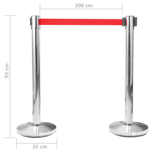 Edelstahl Personenleitsystem Silber