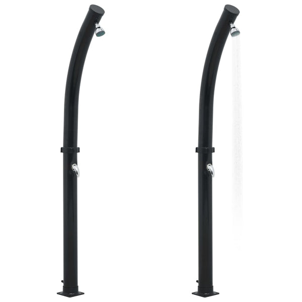 Solardusche Schwarz 20L 214cm