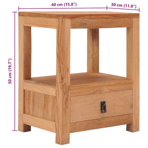 Nachttisch 40x30x50 cm Massivholz Teak