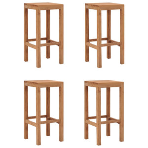 Barhocker 4 Stk. Massivholz Teak