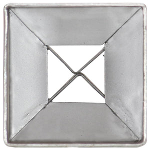 Erdspieße 6 Stk. Silbern 7 x 7 x 75 cm Verzinkter Stahl