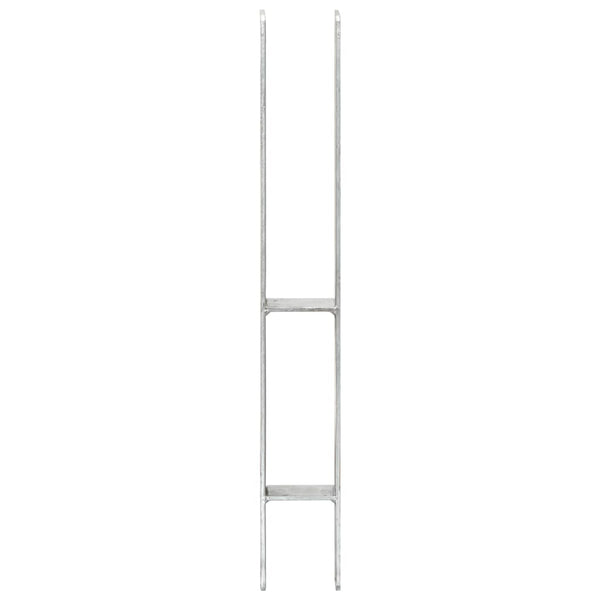 Pfostenträger 6 Stk. Silbern 7×6×60 cm Verzinkter Stahl