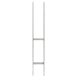 Pfostenträger 2 Stk. Silbern 8×6×60 cm Verzinkter Stahl
