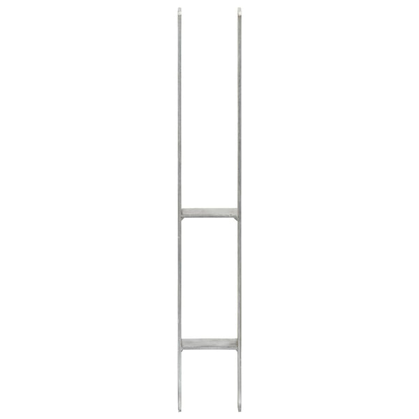Pfostenträger 6 Stk. Silbern 8×6×60 cm Verzinkter Stahl