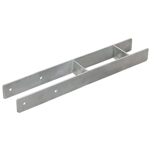 Pfostenträger 2 Stk. Silbern 9×6×60 cm Verzinkter Stahl