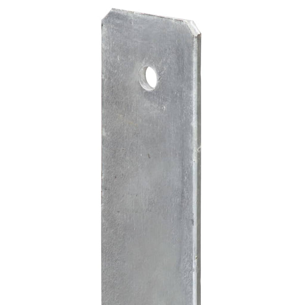 Pfostenträger 2 Stk. Silbern 9×6×60 cm Verzinkter Stahl