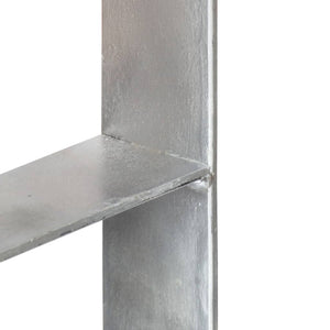 Pfostenträger 2 Stk. Silbern 9×6×60 cm Verzinkter Stahl