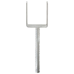 Pfostenträger 6 Stk. Silbern 10×6×30 cm Verzinkter Stahl