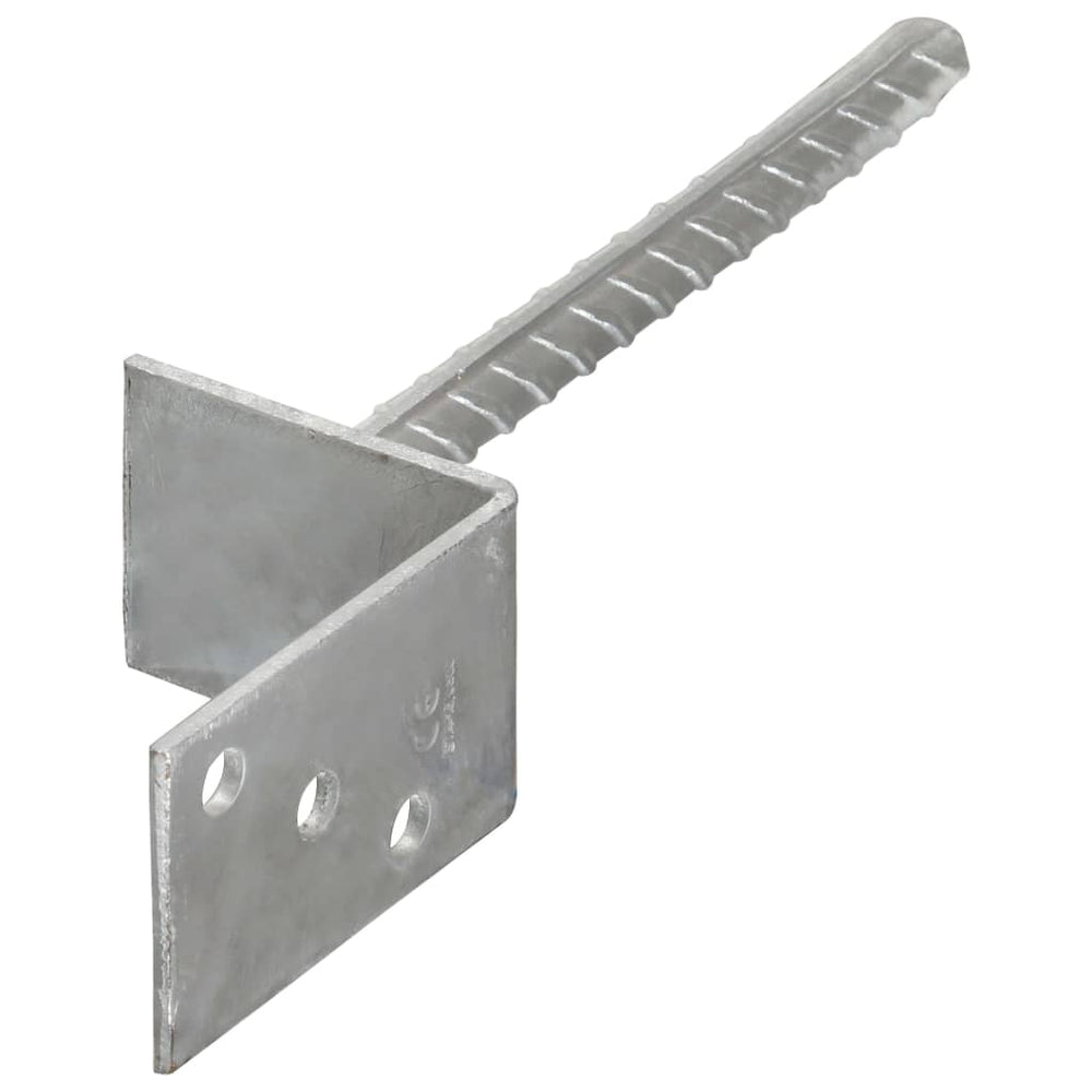 Pfostenträger 6 Stk. Silbern 8×6×30 cm Verzinkter Stahl