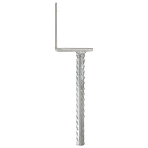 Pfostenträger 6 Stk. Silbern 8×6×30 cm Verzinkter Stahl