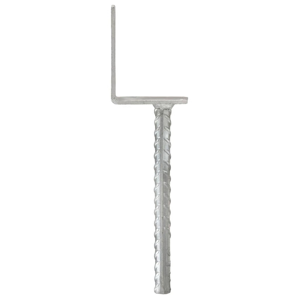 Pfostenträger 6 Stk. Silbern 8×6×30 cm Verzinkter Stahl