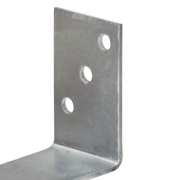 Pfostenträger 6 Stk. Silbern 8×6×30 cm Verzinkter Stahl