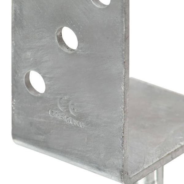 Pfostenträger 6 Stk. Silbern 8×6×30 cm Verzinkter Stahl