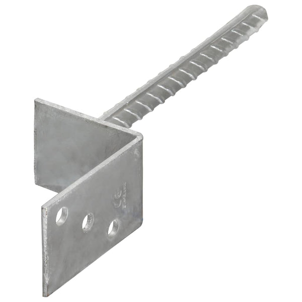 Zaunanker 12 Stück Silber 8x6x30 cm Verzinkter Stahl