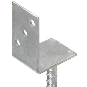 Zaunanker 12 Stück Silber 8x6x30 cm Verzinkter Stahl