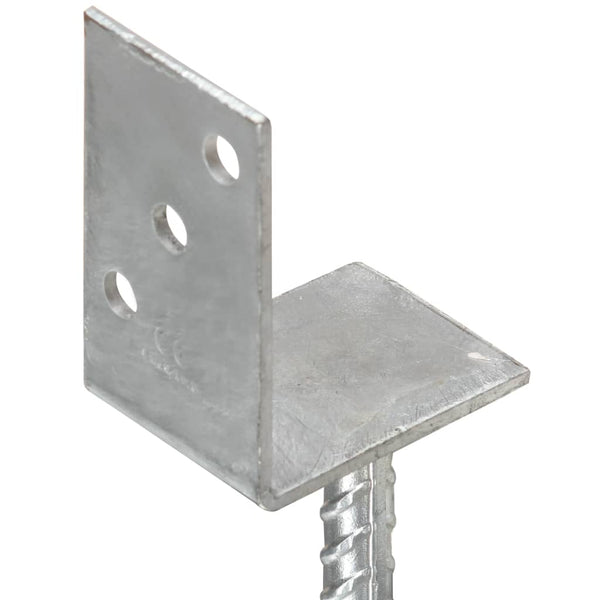 Zaunanker 12 Stück Silber 8x6x30 cm Verzinkter Stahl
