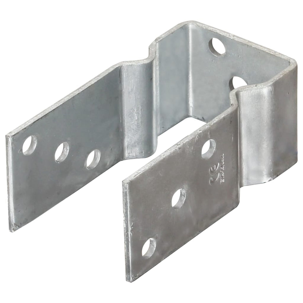 Pfostenträger 12 Stk. Silbern 7×6×15 cm Verzinkter Stahl