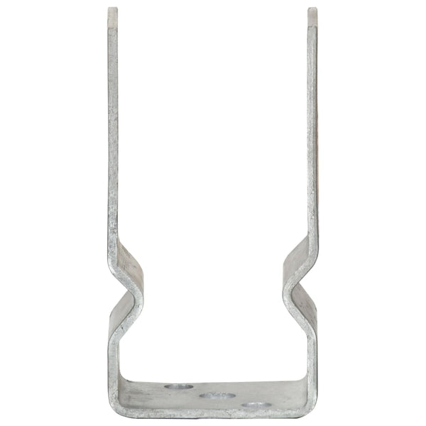 Pfostenträger 12 Stk. Silbern 7×6×15 cm Verzinkter Stahl