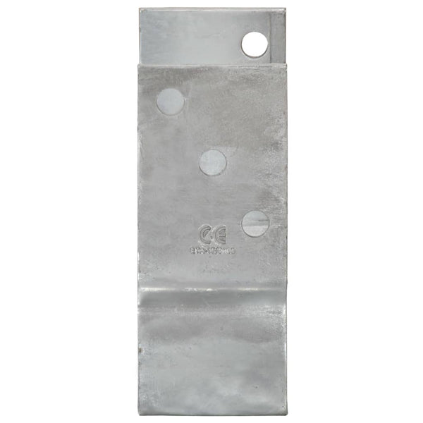 Pfostenträger 12 Stk. Silbern 7×6×15 cm Verzinkter Stahl