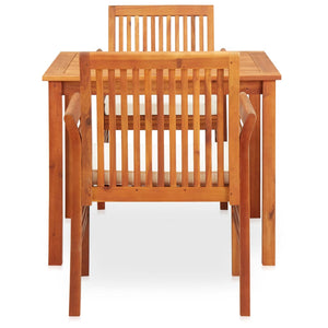 vidaXL Salon de jardin 3 pcs avec coussins Bois d'acacia massif