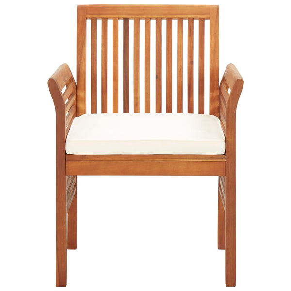 vidaXL Salon de jardin 3 pcs avec coussins Bois d'acacia massif