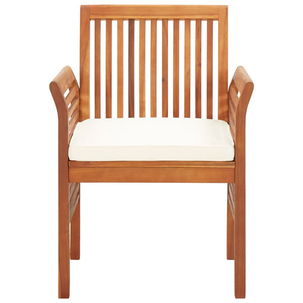 vidaXL Ensemble de salle à manger de jardin 7 pièces avec coussins, bois d'acacia massif