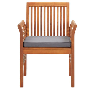 vidaXL Ensemble repas de jardin 5 pcs avec coussins Bois d'acacia massif