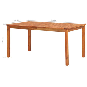 vidaXL Ensemble repas de jardin 5 pcs avec coussins Bois d'acacia massif