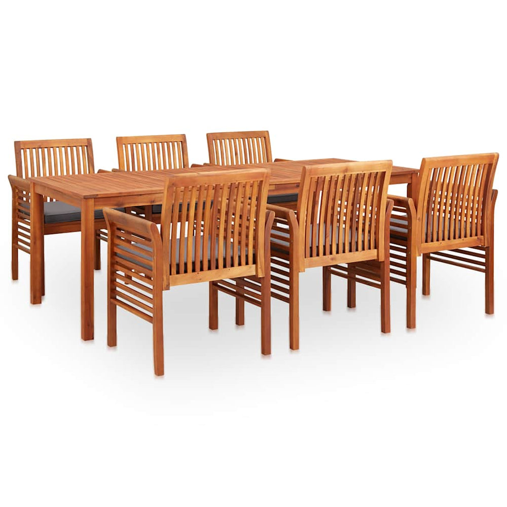 vidaXL Ensemble de salle à manger de jardin 7 pièces avec coussins, bois d'acacia massif