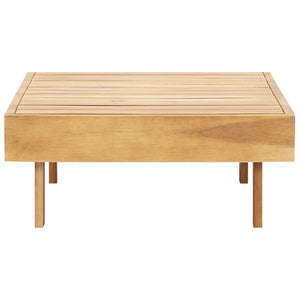 4-tlg. Garten-Lounge-Set mit Kissen Grau Massivholz Akazie
