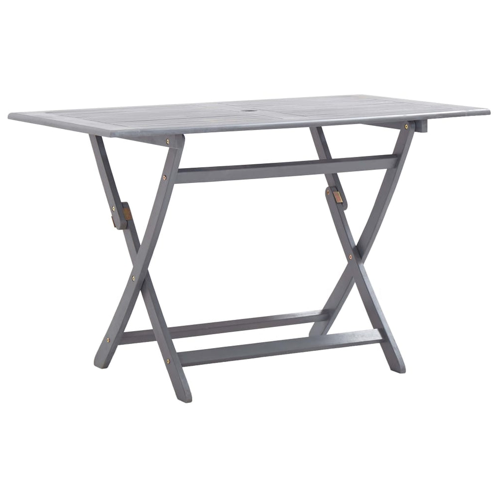 vidaXL Ensemble de salle à manger de jardin 5 pcs Bois d'acacia massif Gris