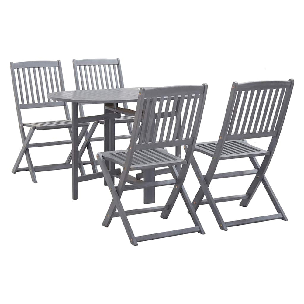 vidaXL Ensemble de salle à manger de jardin 5 pcs Bois d'acacia massif Gris