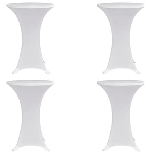 Stehtischhussen 4 Stk. Ø 60 cm Weiß Stretch