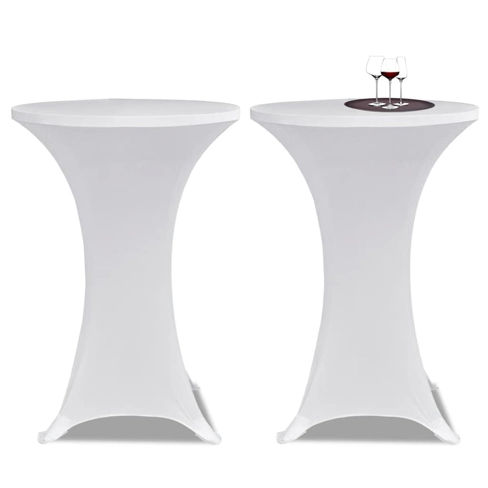 vidaXL Spandex High Table Covers 4 pcs. Ø 60 cm White Stretch